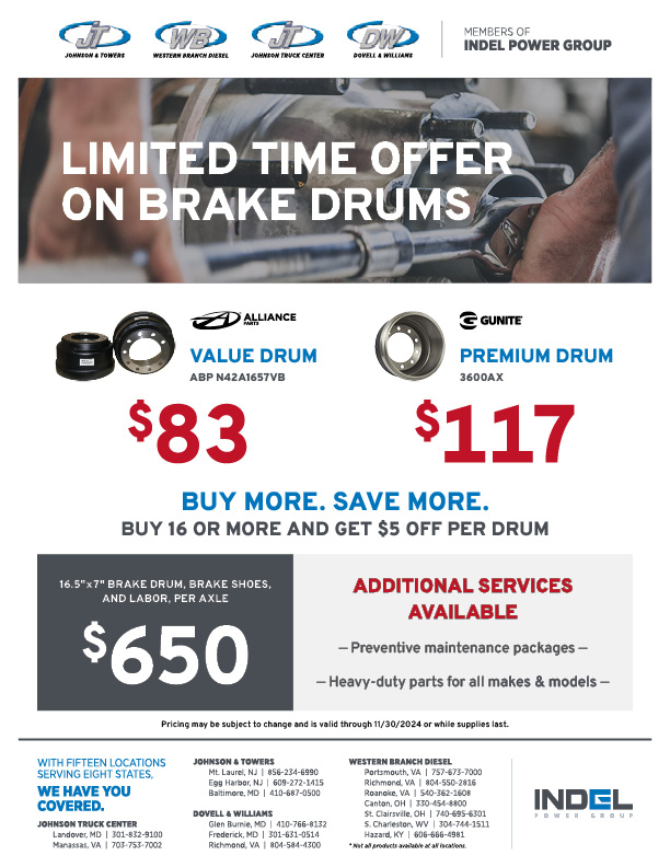 Graphic of promotional flyer for Alliance & Gunite brake drums