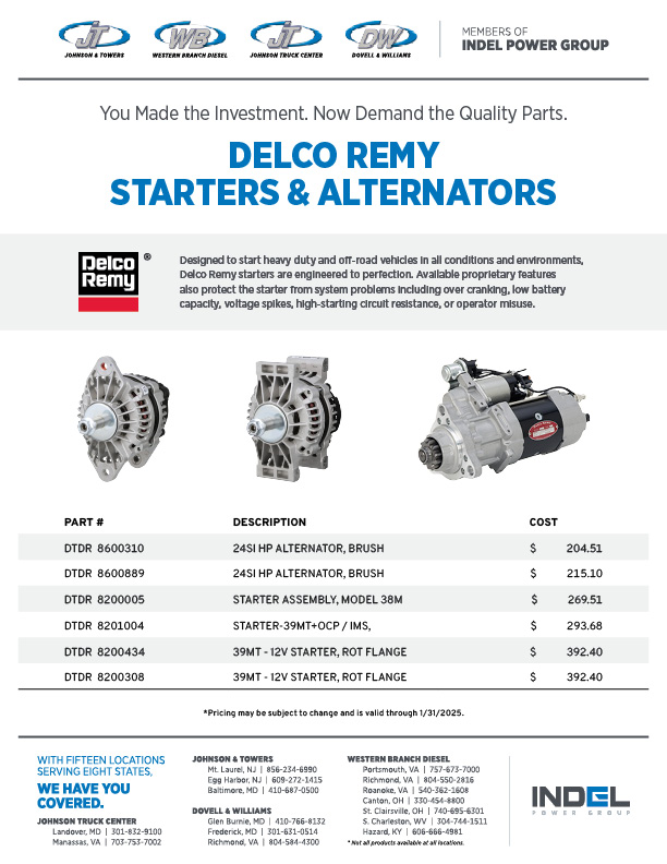 Promo graphic for Delco Remy Starters & Alternators